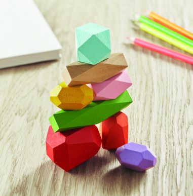 8 piedras madera apilables Personalizada 7MO6710