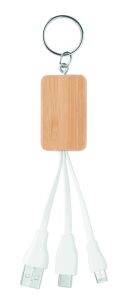 Llavero con carcasa de bambú Personalizado 7MO9888