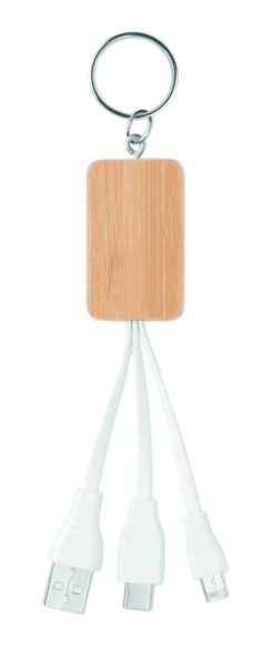 Llavero con carcasa de bambú Personalizado 7MO9888