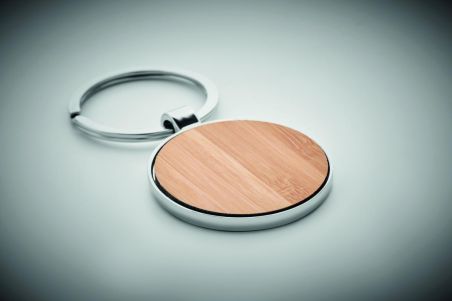 Llavero redondo y bambú Personalizado 7MO9948
