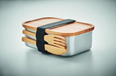 Fiambrera de acero inox.600 ml Personalizada...