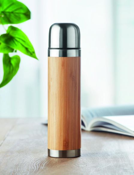 Botella bambú de doble pared Personalizada 7MO9991