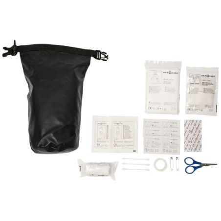Bolsa impermeable con 30 elementos de primeros auxilios Personalizada 6122006