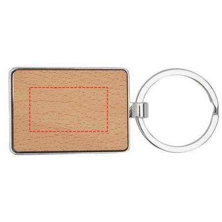 Llavero rectangular de madera de haya Personalizado 6118124