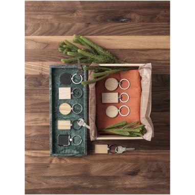 Llavero rectangular de bambú Personalizado 6118126