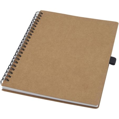 Libreta de tamaño A5 de cartón reciclado con espiral y papel de piedra Personalizada 6107732