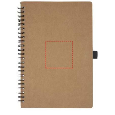 Libreta de tamaño A5 de cartón reciclado con espiral y papel de piedra Personalizada 6107732