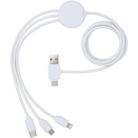Cable de carga 5 en 1 con aditivo antibacteriano Personalizada 6124184