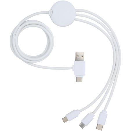 Cable de carga 5 en 1 con aditivo antibacteriano Personalizada 6124184
