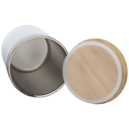 Vaso de 330 ml de acero inoxidable con aislamiento al vacío de cobre y tapa de bambú Personalizado 6100670