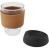 Vaso de vidrio borosilicato de 360 ml con agarre de corcho y tapa de silicona Personalizado 6100665 - Imagen 16
