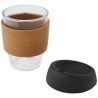 Vaso de vidrio borosilicato de 360 ml con agarre de corcho y tapa de silicona Personalizado 6100665 - Imagen 17