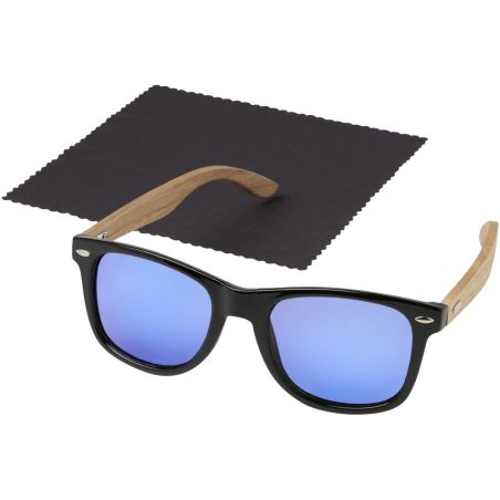 Gafas de sol polarizadas con cristal de espejo de PET reciclado/madera en caja de regalo Personalizada 6127002