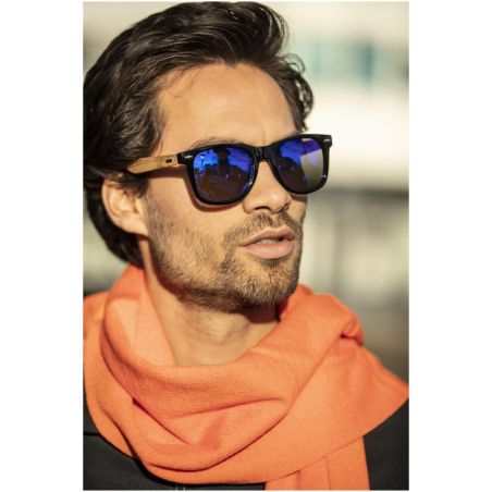 Gafas de sol polarizadas con cristal de espejo de PET reciclado/madera en caja de regalo Personalizada 6127002