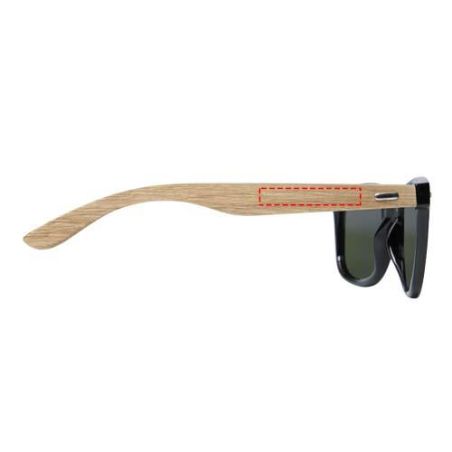 Gafas de sol polarizadas con cristal de espejo de PET reciclado/madera en caja de regalo Personalizada 6127002