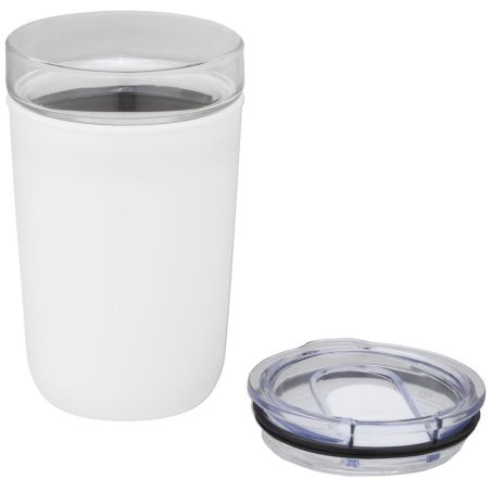 Vaso de vidrio de 420 ml con pared exterior de plástico reciclado Personalizado 6100675