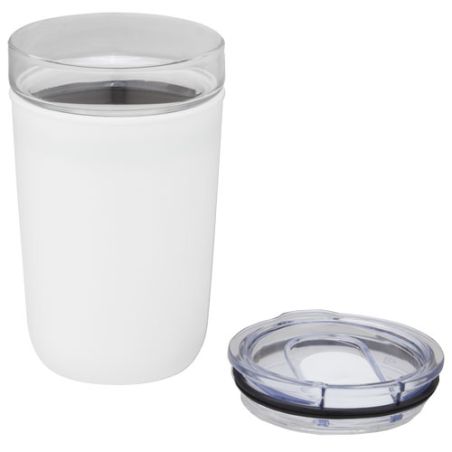 Vaso de vidrio de 420 ml con pared exterior de plástico reciclado Personalizado 6100675