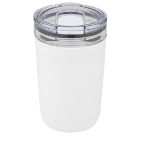 Vaso de vidrio de 420 ml con pared exterior de plástico reciclado Personalizado 6100675