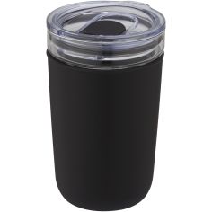 Vaso de vidrio de 420 ml con pared exterior de plástico...
