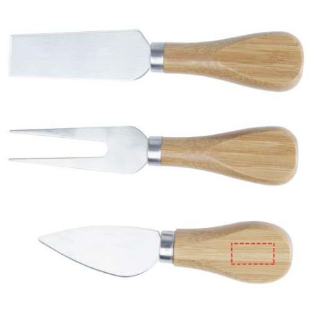 Tabla de quesos y utensilios de bambú Personalizada 6113301