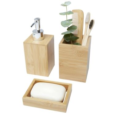 Set de baño de bambú de 3 piezas Personalizado...