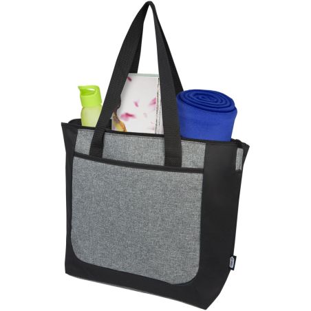 Bolsa Tote reciclada GRS en dos tonos con cremallera de 15 L Personalizada 6120657