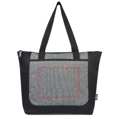 Bolsa Tote reciclada GRS en dos tonos con cremallera de 15 L Personalizada 6120657