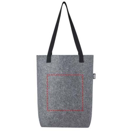 Bolsa Tote de fieltro reciclado GRS con fondo ancho de 12 L Personalizada 6120662