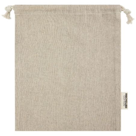 Bolsa de regalo mediana de 1,5 l de algodón reciclado GRS de 150 g/m² Personalizada 6120671