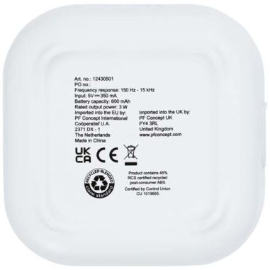 Minialtavoz Bluetooth® de plástico reciclado...