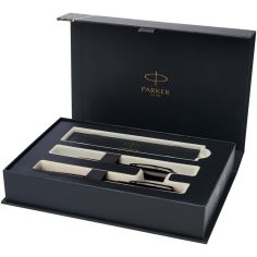 Parker set de bolígrafo y rollerball acromático con caja...