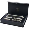 Parker set de bolígrafo y rollerball acromático con caja de regalo (tinta negra/azul) Personalizado 6107820 - Imagen 1