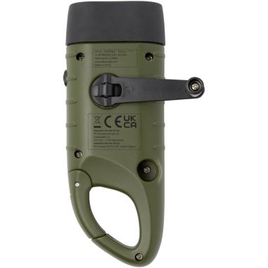 Linterna de dinamo solar con mosquetón de...