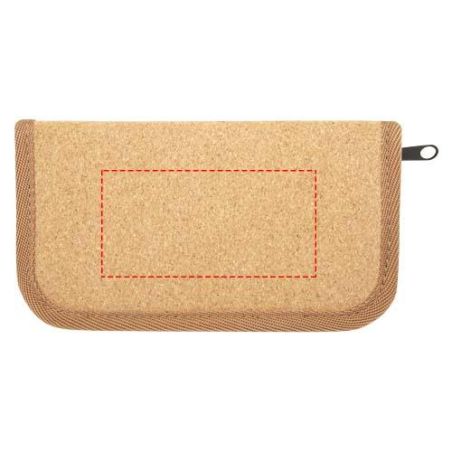 Set de herramientas de plástico reciclado con certificación RCS de 24 piezas con funda de corcho Personalizada 6104579