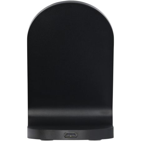 Base de carga inalámbrica con doble bobina de 15W en plástico reciclado con certificación RCS Personalizada 6124340