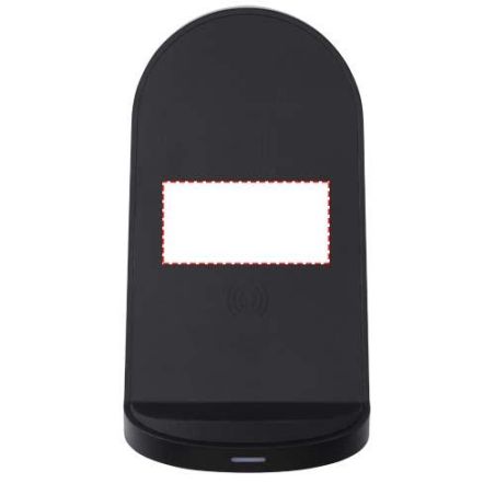 Base de carga inalámbrica con doble bobina de 15W en plástico reciclado con certificación RCS Personalizada 6124340