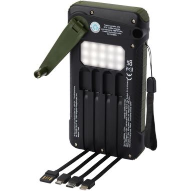 Batería externa de dinamo solar en plástico...