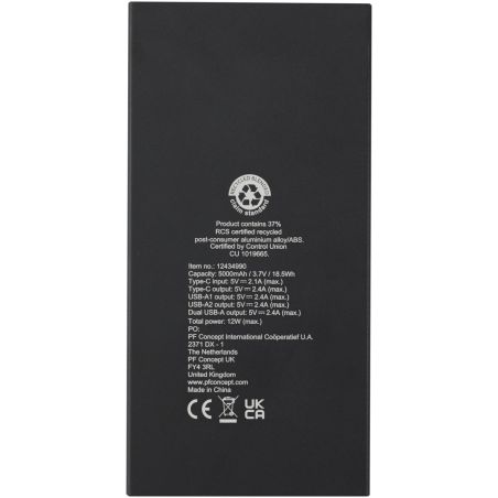 Batería externa de 5000 mAh en aluminio reciclado Personalizada 6124349