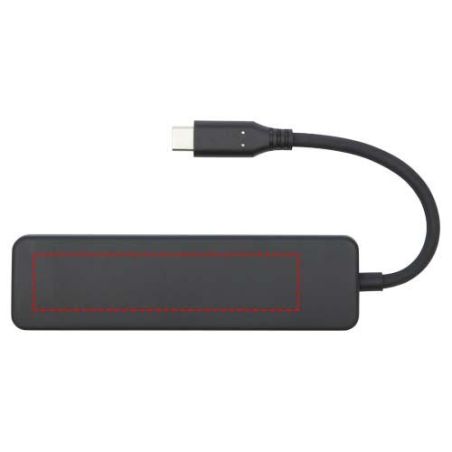 USB 2.0-3.0 con adaptador multimedia de plástico reciclado con puerto HDMI y certificación RCS Personalizado 6124368