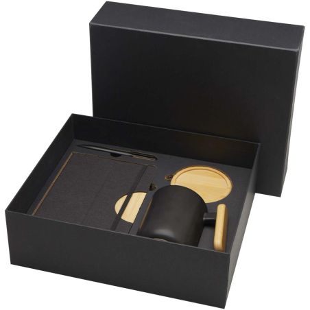 Set de regalo con libreta de tapa dura A5 y bolígrafo (tinta negra) Personalizada 6107911