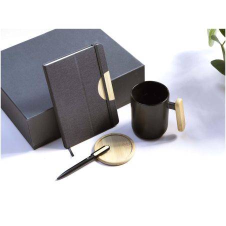 Set de regalo con libreta de tapa dura A5 y bolígrafo (tinta negra) Personalizada 6107911