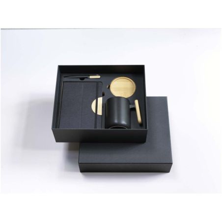 Set de regalo con libreta de tapa dura A5 y bolígrafo (tinta negra) Personalizada 6107911