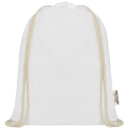 Bolsa con cordón de algodón reciclado GRS de 140 g/m² Personalizada 6120735