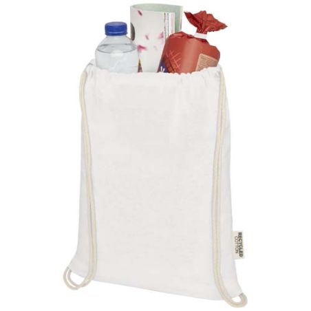 Bolsa con cordón de algodón reciclado GRS de 140 g/m² Personalizada 6120735