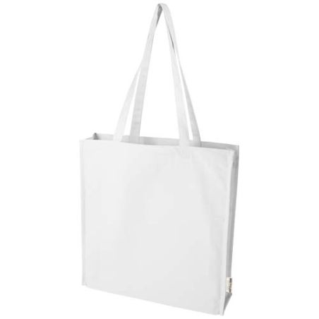 Bolsa Tote algodón reciclado 100% GRS con refuerzos de 270 g/m² 14L Personalizada 6120737