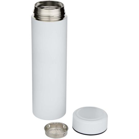 Termo de acero inoxidable de doble pared de 450 ml con colador de té Personalizado 6100826