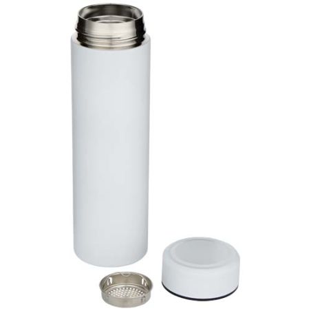 Termo de acero inoxidable de doble pared de 450 ml con colador de té Personalizado 6100826