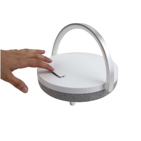 Altavoz Bluetooth® 4 en 1 de 10 W con luz LED y base de carga inalámbrica Personalizado 62PA160