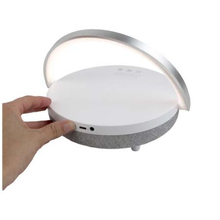 Altavoz Bluetooth® 4 en 1 de 10 W con luz LED y base de carga inalámbrica Personalizado 62PA160