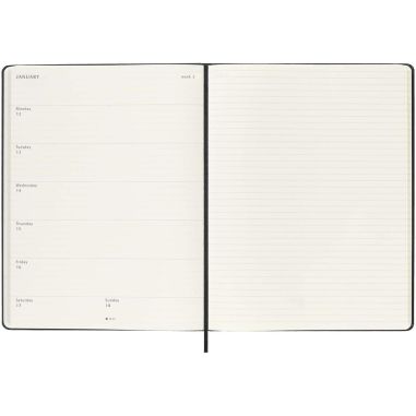 Agenda semanal XL de 12 meses con tapa dura...